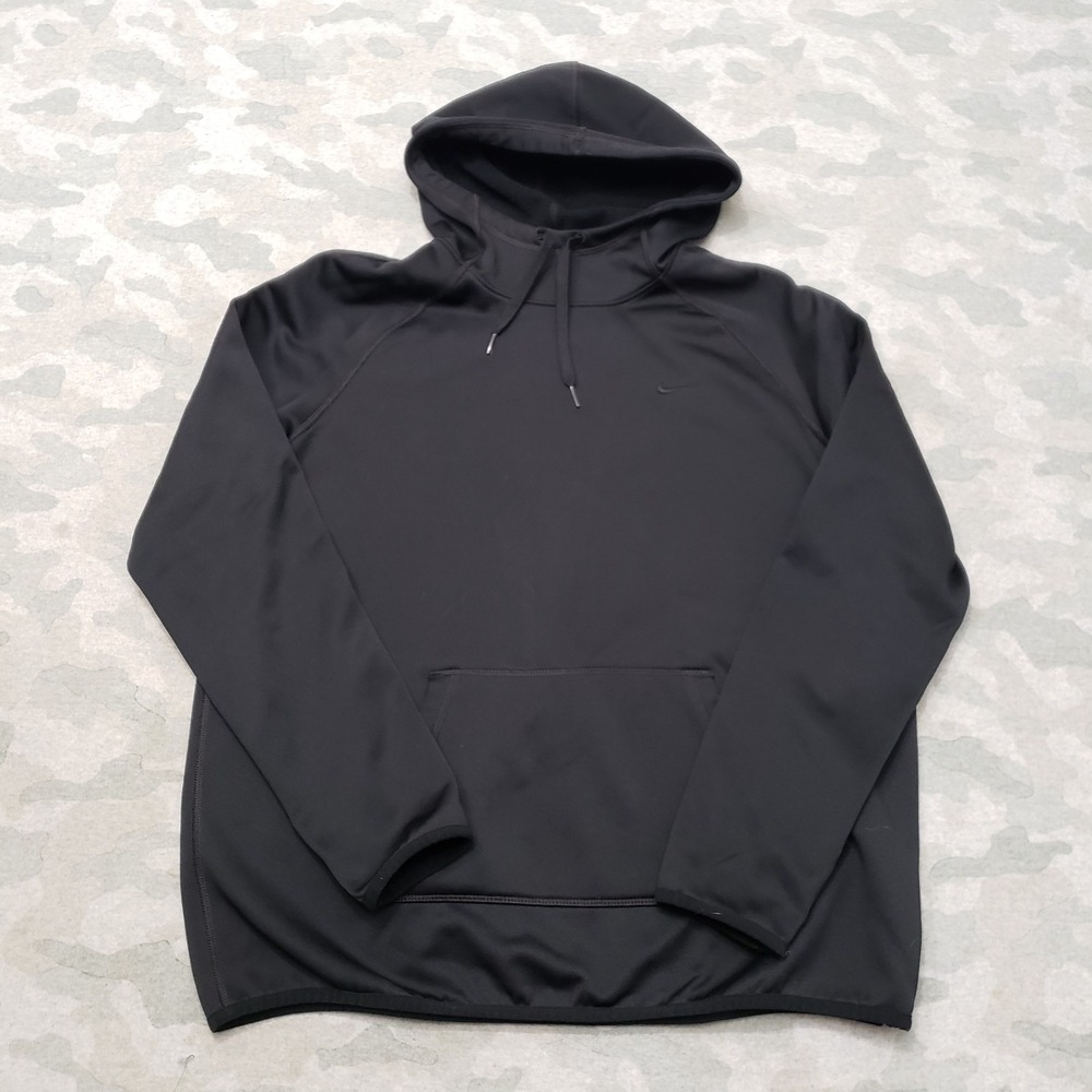 Nike Sweatshirt Womens Large Black Pullover Dri-Fit Hoodie